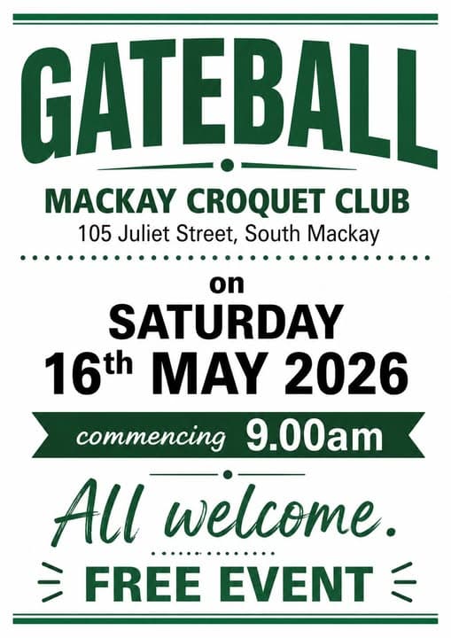 Come and try Gateball at Mackay Croquet Club