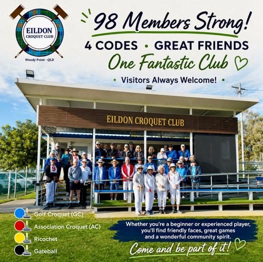 Eildon Croquet Club hits 98 members, invites all to Friday BBQ