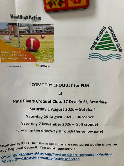 Gateball Come and Try This Saturday at Pine Rivers
