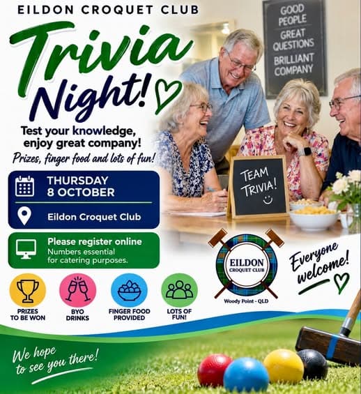 Eildon Trivia Night: Thursday 8 October, plus one more from Eildon