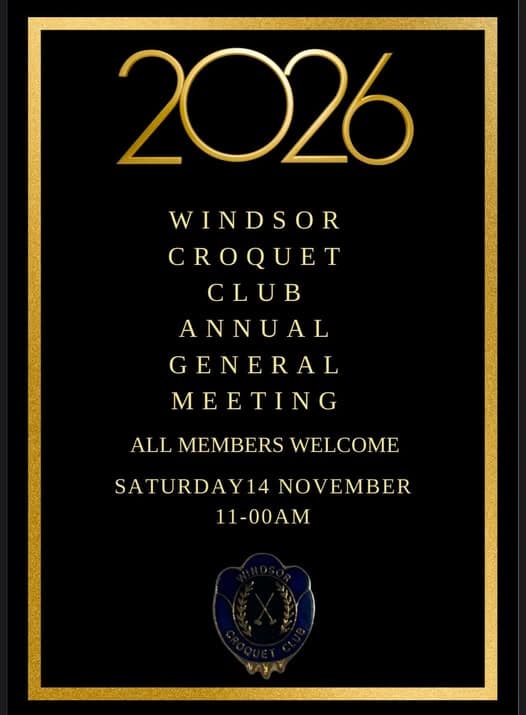 Windsor Croquet Club Annual General Meeting, plus one more from Windsor